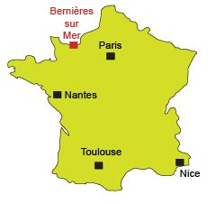 Location of Bernières sur Mer in France