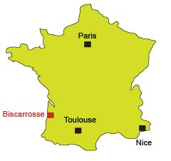 Location of Biscarrosse in France