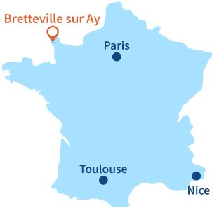 Localisation de Bretteville sur Ay dans la Manche