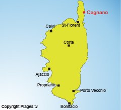 Localisation de Cagnano dans le Cap Corse