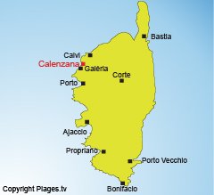 Mappa di Calenzana in Corsica