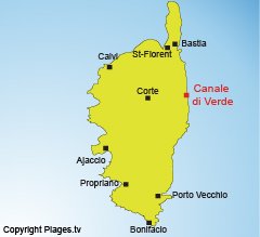 Mappa di Canale di Verde in Corsica