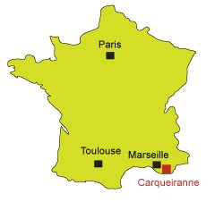 Map of Carqueiranne in France