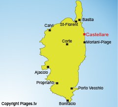 Mappa di Castellare di Casinca in Corsica