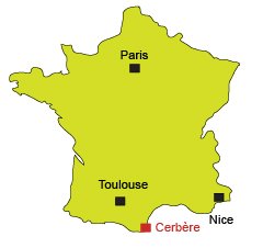 Location of Cerbère in France