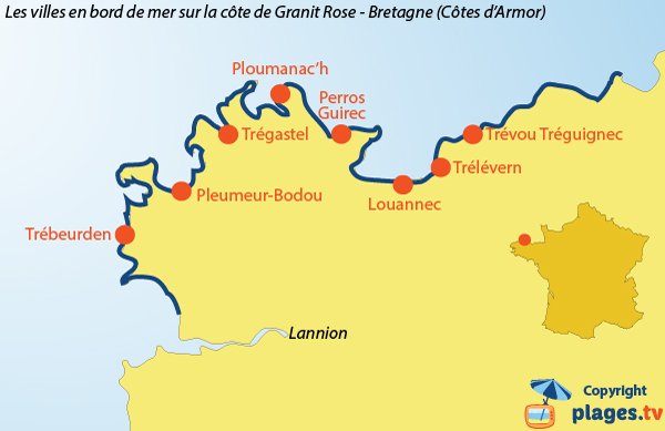 Résultat de recherche d'images pour "la côte de granit rose"