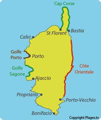 ajaccio carte corse