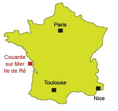 Map of Couarde sur Mer in France