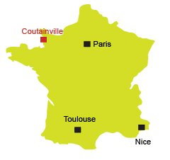 Location of Coutainville in Normandy in France