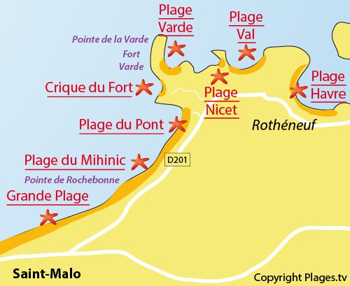 Map of the Fort Varde Creek in St Malo