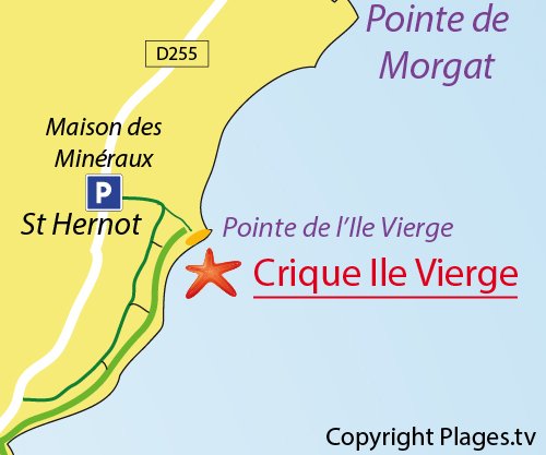 Plan de la crique de l'ile Vierge de Crozon