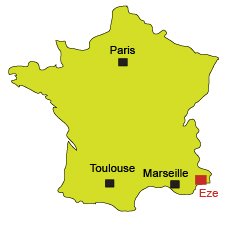 Location of Eze in France