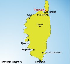 Location of Farinole in Corsica