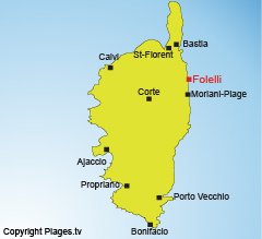 Mappa di Folelli in Corsica