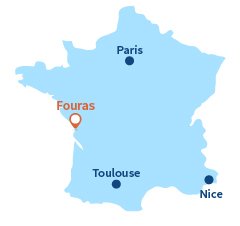 Mappa di Fouras in Francia