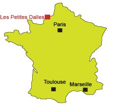 Location of Petites Dalles - Normandy