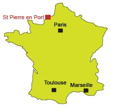 Location of Saint Pierre en Port in France