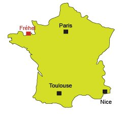 Localisation de Fréhel en Bretagne