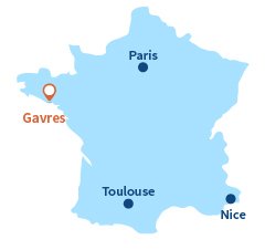 Location of Gavres in Brittany
