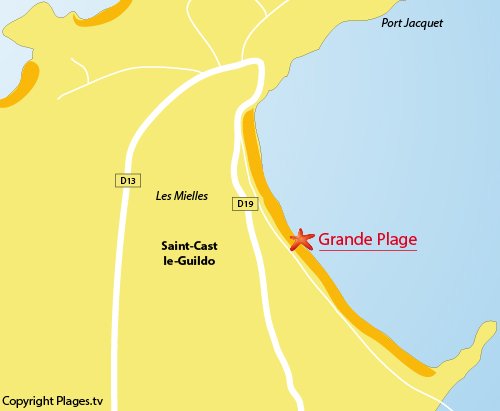 Grande plage de Saint Cast le Guildo