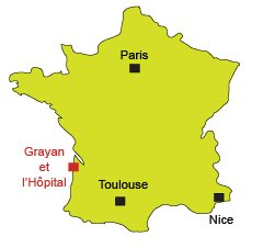 Carte de Grayan et l'Hôpital