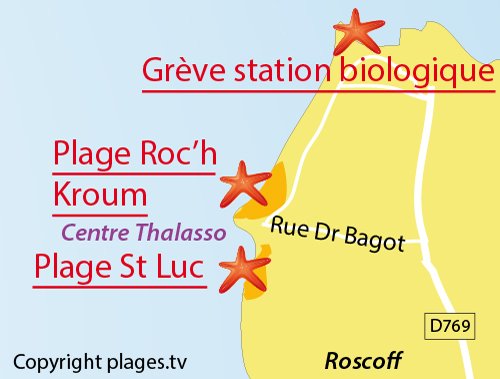 Map of Biological Station Cove in Roscoff