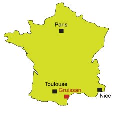 Carte de Gruissan dans l'Aude