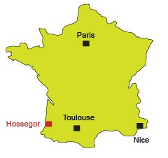 Location of Hossegor in France