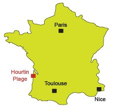 Location of Hourtin in France