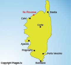 Mappa Ile Rousse in Corsica