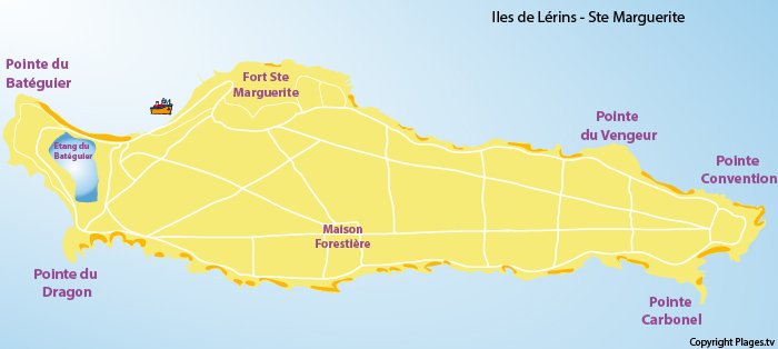 Carte de l'ile Sainte Marguerite 06