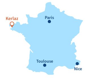 Ou se trouve Kerlaz en Bretagne