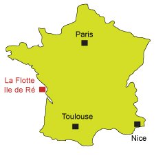 Map of La Flotte - Isle of Rhé - France