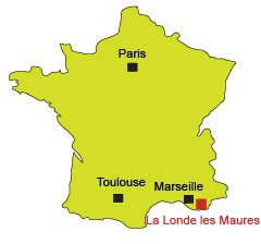 Location of La Londe les Maures in France