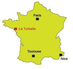 Mappa di La Turballe in Francia