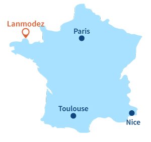 Localisation de Lanmodez en Bretagne