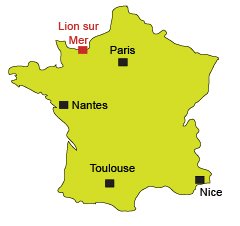 Map of Lion sur Mer in Normandy - France