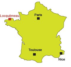 Localisation de Locquémeau en Bretagne