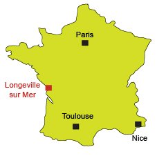 Location of Longeville sur Mer in France