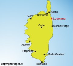 Mappa di Lucciana in Corsica