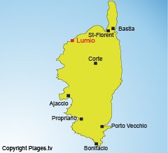 Location of Lumio in Corsica