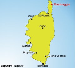 Location of Macinaggio in Corsica