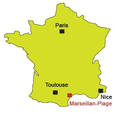 Location of Marseillan in France