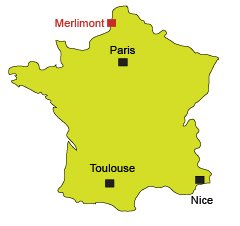 Location of Merlimont in France - North