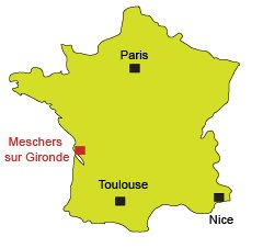 Location of Meschers sur Gironde in France