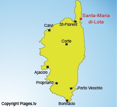 Mappa di Miomo in Corsica