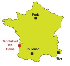 Location of Montalivet les Bains in France