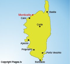 Location of Monticello in Corsica