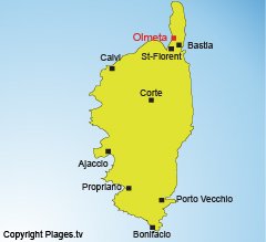 Mappa di Olmeta in Corsica