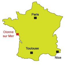 Location of Olonne sur Mer in France